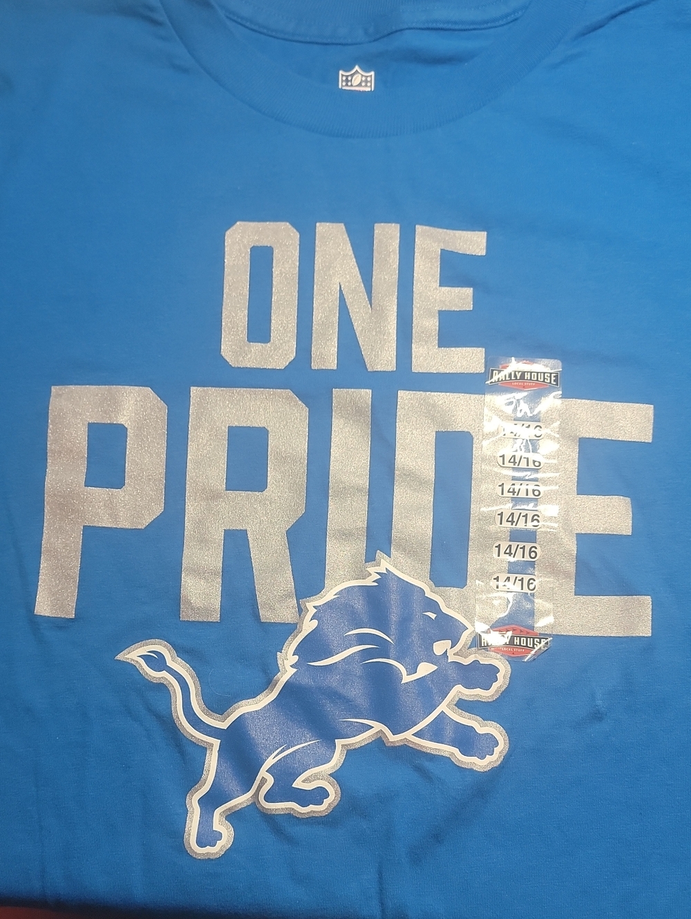 NFL Boys 14/16 Detroit Lions "ONE PRIDE" Tee